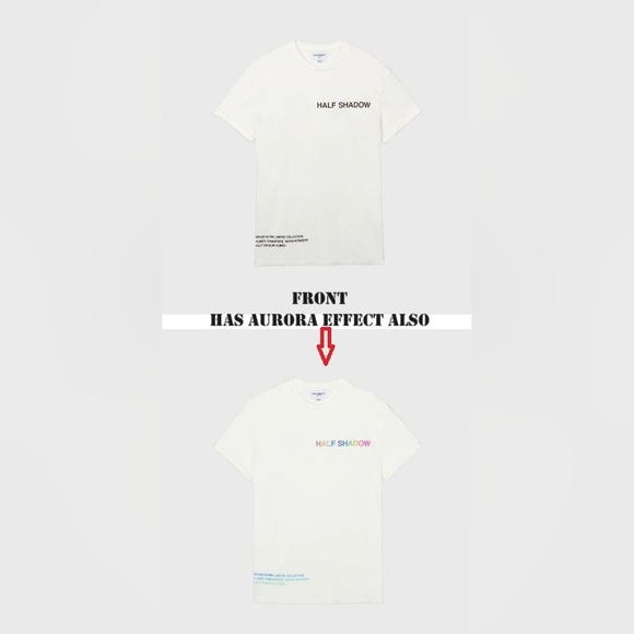 📸 NWT! Half Shadow No Fake Friends 3M Reflective Aurora Unisex Tshirt - Picture 12 of 16